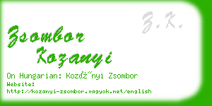 zsombor kozanyi business card